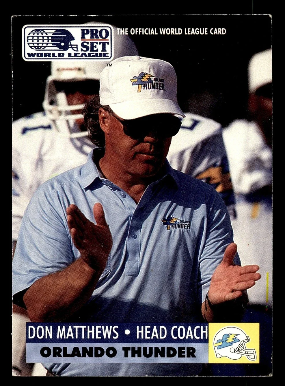 1991 Pro Set WLAF World Bowl Combo #21 Don Matthews Card